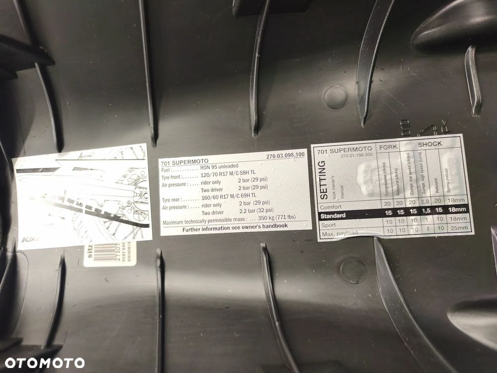 Siedzenie, kanapa, fotel Husqvarna 701 Supermoto - 29