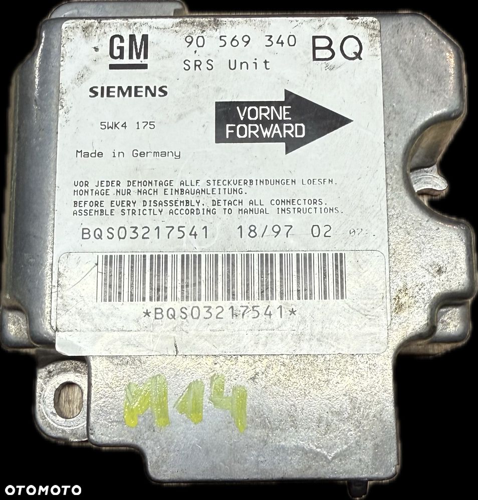 OPEL VECTRA B MODUŁ AIRBAG - 1
