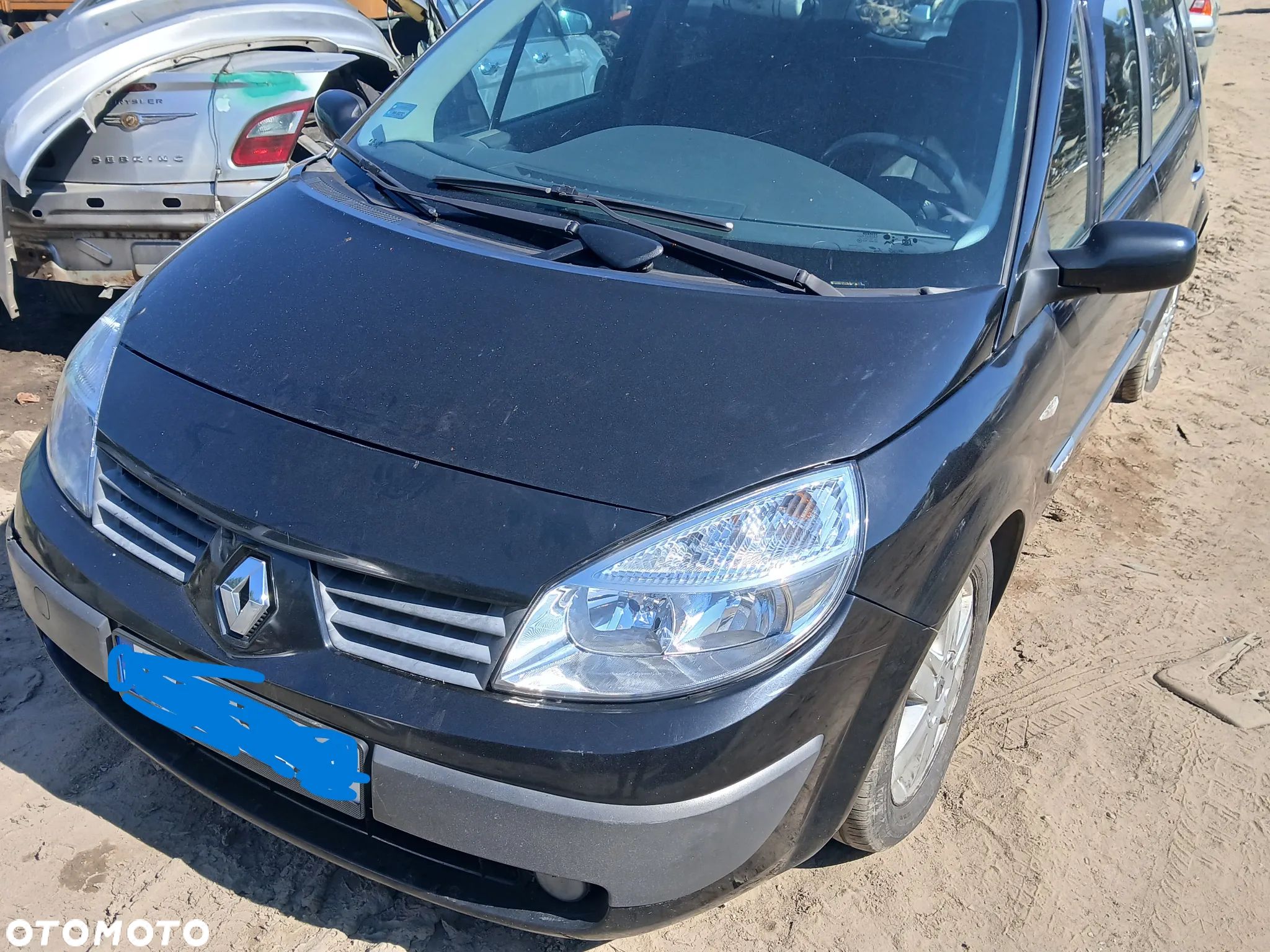 renault scenic II NV676 maska pokrywa silnika klapa bagażnika zderzak lampa reflektor pas przedni stop - 1