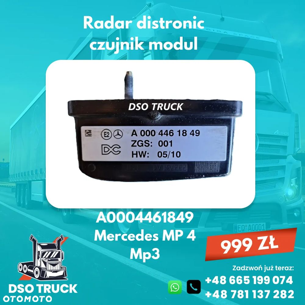 A0004461849 Radar distronic czujnik modul Mercedes Actros MP 4 Mp3 - 1