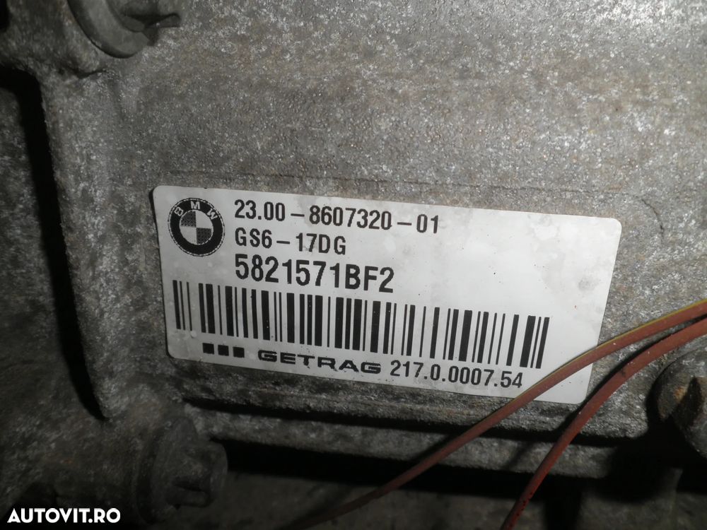 Cutie viteze manuala BMW Seria 3 F30 F31 2.0 d 8607320 GS6-17DG 5821571BF2 - 3