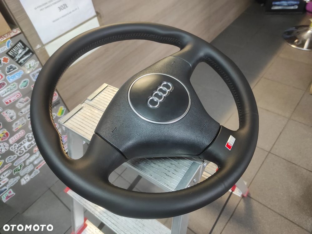KIEROWNICA 3 RAMIENNA SKÓRZANA SKÓRA S LINE AUDI A3 S3 8L 8P A4 S4 B5 B6 A6 S6 C5 A8 S8 D2 WYSYŁKA !!!!! - 3