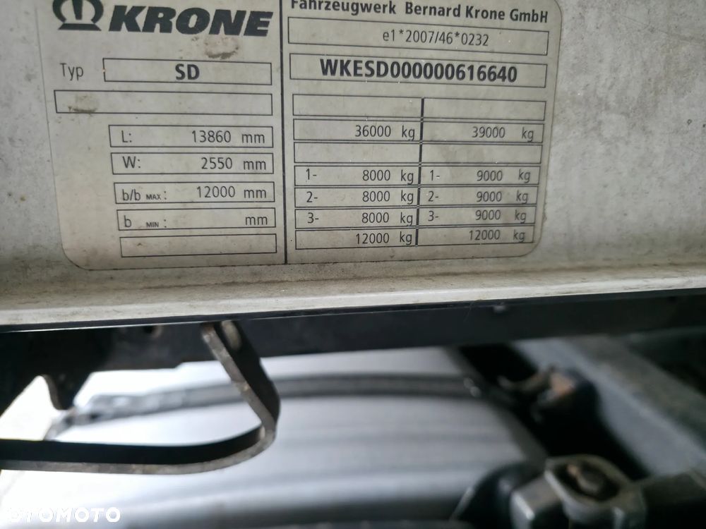 Krone SD, Standard, Podnoszona oś, tarcza - 5