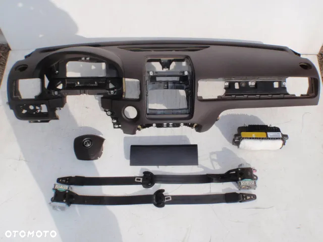 VW TOUAREG II 2 DESKA KONSOLA KOKPIT PULPIT PÓŁKA PARAPET AIRBAG PODUSZKI POWIETRZNE KIEROWCY PASAŻERA KOLANOWA KOLAN KOLANOWKA PASY PAS - 2