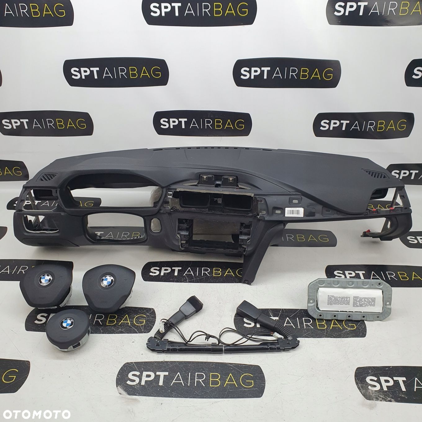 BMW F32 F33 F34 LIFT DESKA ROZDZIELCZA KONSOLA KOKPIT PULPIT PODUSZKI AIRBAG AIR BAG NAPINACZE KIT SET - 1