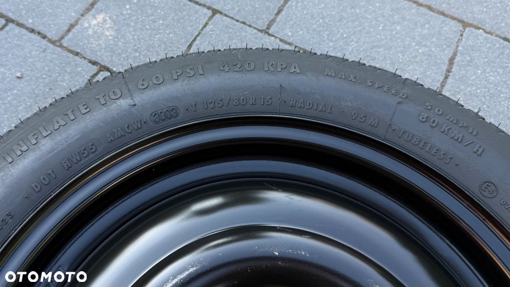 Koło dojazdowe r15 4x108 125/80 Volvo Ford dojazdówka b-max fiesta fusion focus felga - 6