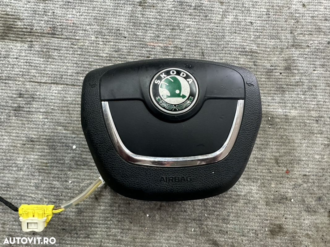 Airbag volan SKODA OCTAVIA 2 facelift, SUPERB an 2008-2013 cod 1Z0880201AK - 1