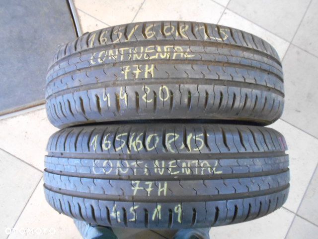 Opony 165/60R15 continental conti eco contact 5 7,5 mm lato jak nowe - 1