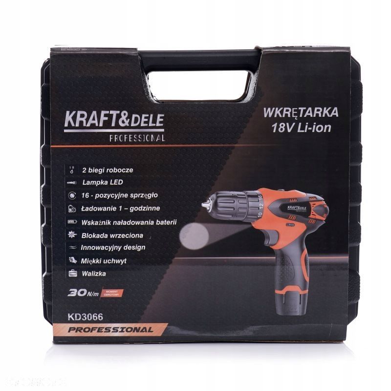 Wkrętarka wiertarka 18V Li-ion KD3066 zasilanie sieciowe - 13