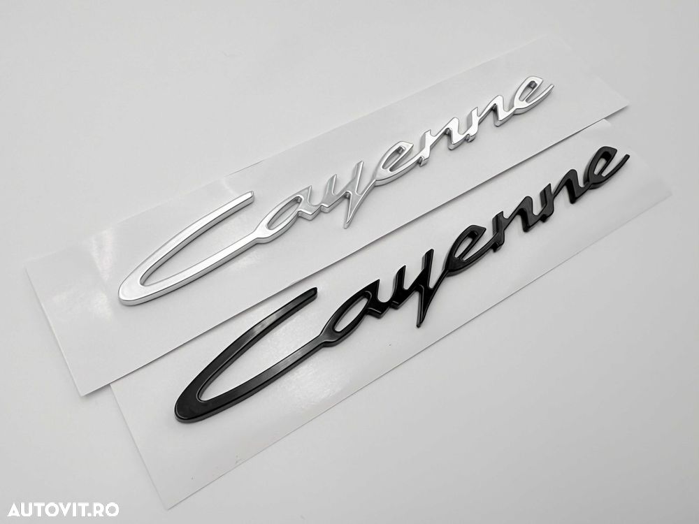 Emblema Compatibila PORSCHE Cayenne 2023 facelift spate negru - 5