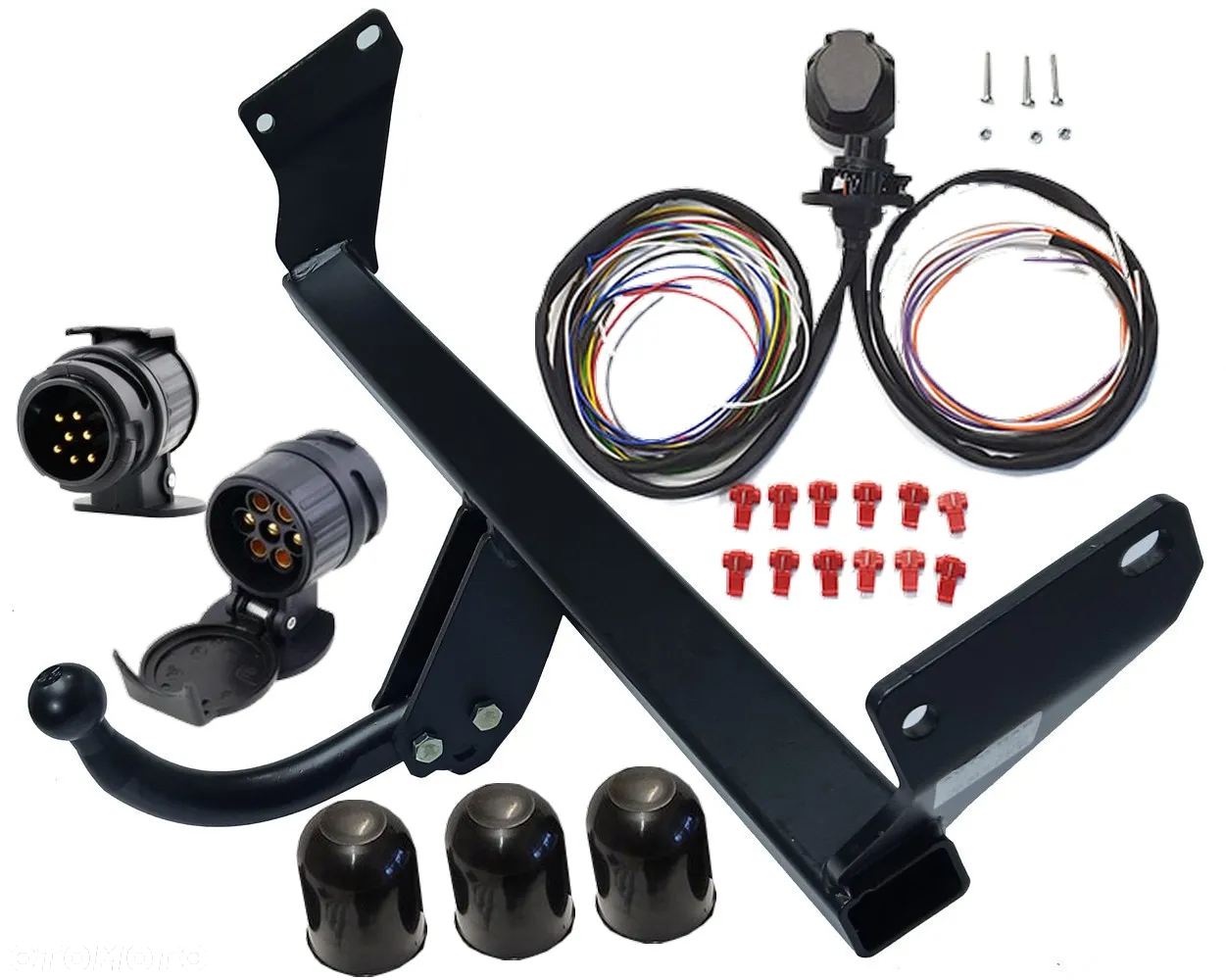 HAK HOLOWNICZY Z KULA ODKRĘCANĄ+STAŁY PLUS x3+WIĄZKA13PIN +ADAPTER do DODGE CALIBER 2006do13 - 3
