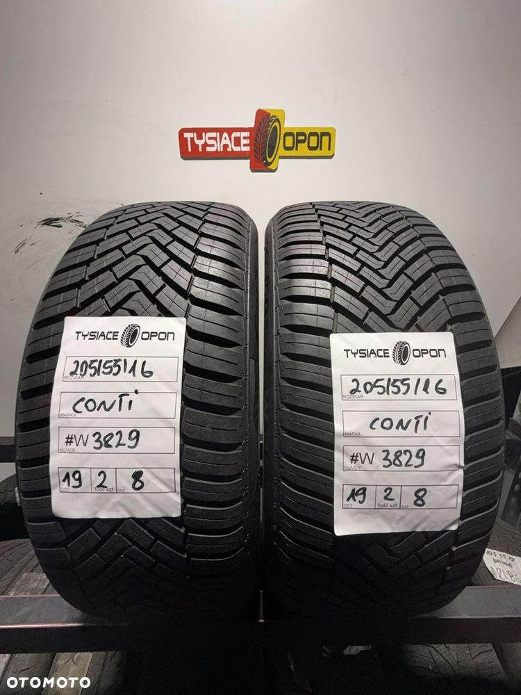 Opony całoroczne Continental 205/55R16 2 sztuki #W3829 używane komplet - 1