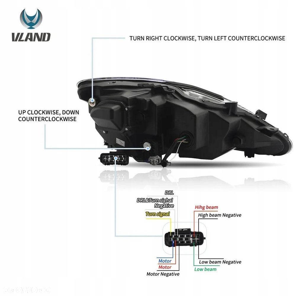 reflektory lampy kpl vland full led neon dts tuning lexus is ii 2 2006-2013 - 15