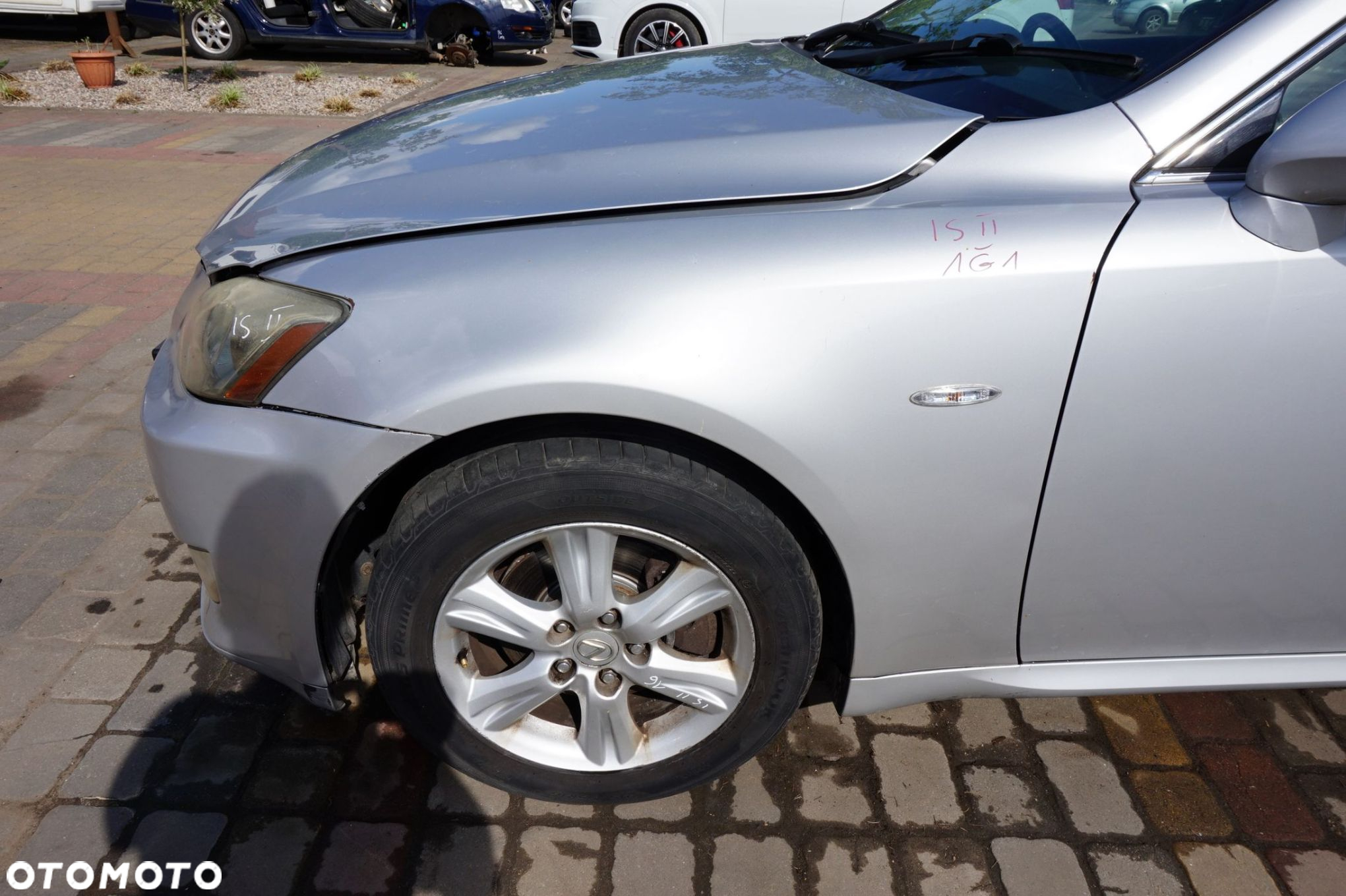 MASKA ZDERZAK BŁOTNIKI LAMPY IS II E2 1G1  LEXUS 2005-2010 SREBRNY PRZÓD KOMPLETNY - 5