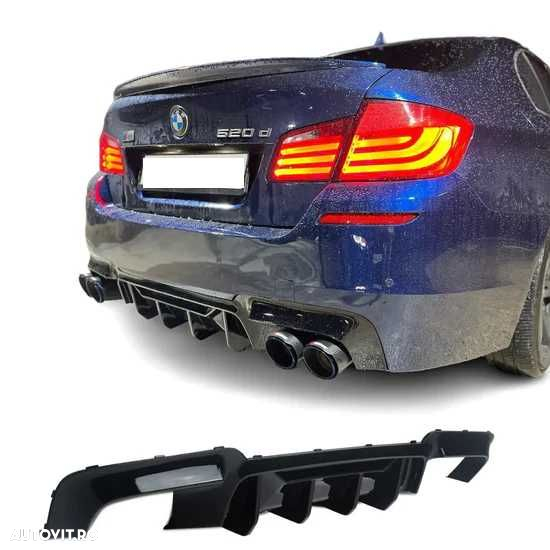 Difuzor M5 Competition Prelungire Bara Spate M BMW F10 F11, Negru Luci - 3