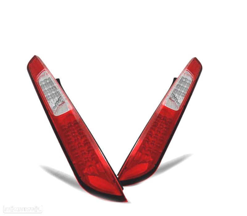 FAROLINS TRASEIROS LED PARA FORD FOCUS MK2 08-10 VERMELHO BRANCO - 1