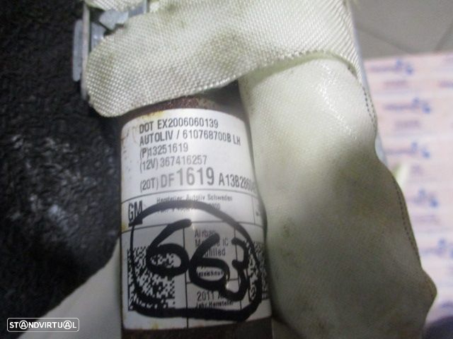 Airbag Cortina 13251619  367416257 OPEL ASTRA J FASE 1 2012 1.7CDTI 110CV 5P BRANCO ESQ - 4