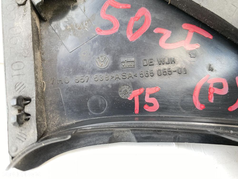 VW TRANSPORTER T5 03- OSŁONA TRÓJKĄT ZAŚLEPKA LUSTERKA PRAWA CZARNA - 3