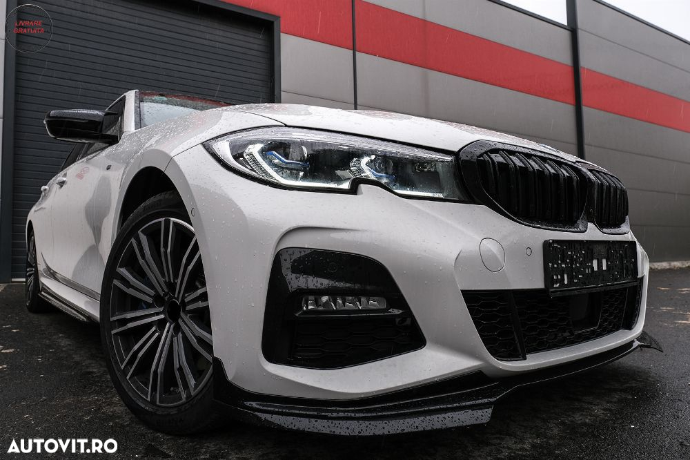 Capace oglinzi BMW 3 Series G20 G21 G28 (2017-up) M Sport Design Negru Lucios LHD- livrare gratuita - 9