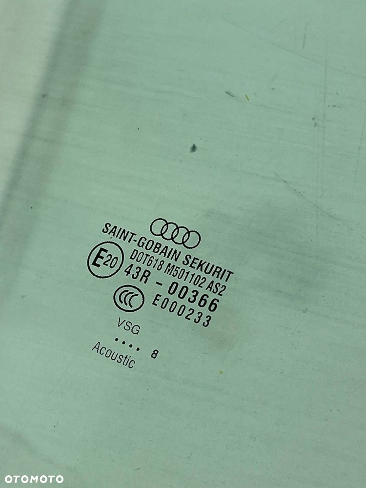 43R 003 66 Szyba drzwi bocznych klejona akust. Audi A8 S8 D3 4E PRAWY PRZÓD - 6