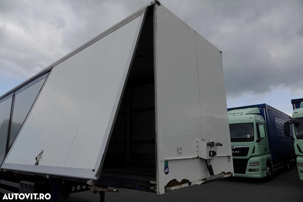 LeciTrailer CONTAINER / LADĂ / LATERALE DESCHISE / PLATĂ PUTERNICĂ PENTRU BALINĂ DE PODEA - 9