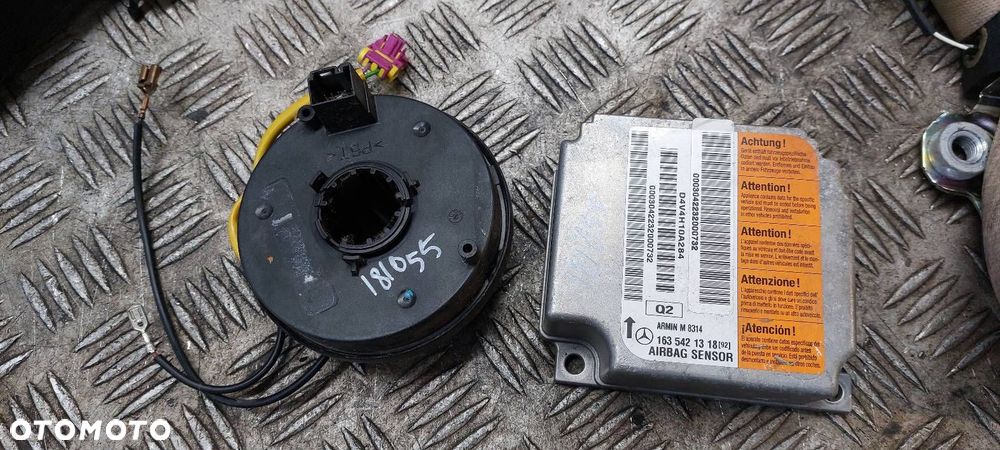 ZESTAW AIRBAG POSTRZAŁOWY KOKPIT AIRBAG PASY MERCEDES ML I W163 - 10