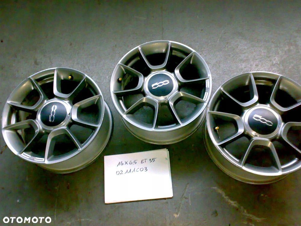 fiat 500 koło felga alu. 16'' felgi 3szt. - 1