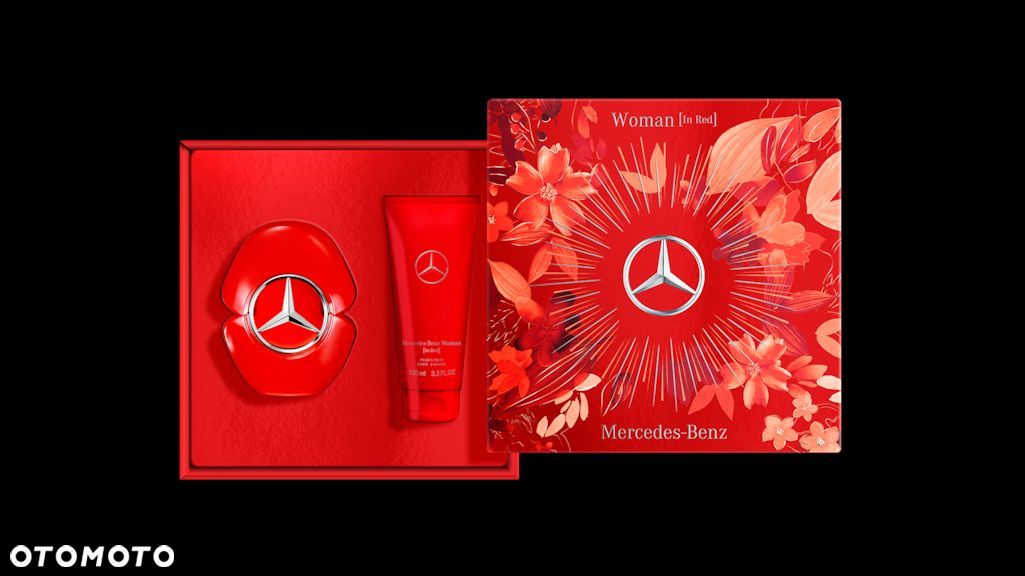 MERCEDES damski zestaw prezent WOMAN IN RED balsam 100ml perfumy 90ml - 1