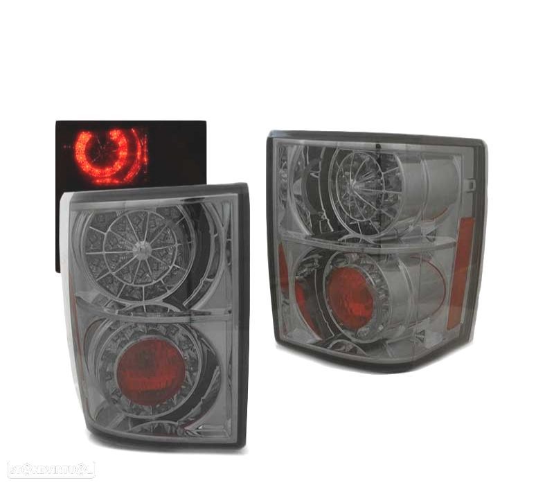 FAROLINS TRASEIROS LED LAND ROVER RANGE ROVER III 02-12 FUMADO - 1