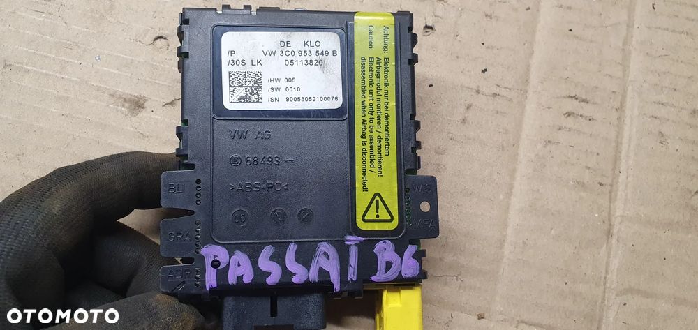 Moduł czujnik kąta skrętu VW Passat B6 3C0953549B - 7