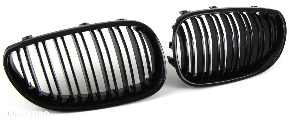 Grile duble pentru Bmw E60 E61 negru lucios  CALITATE PREMIUM ⭐️⭐️⭐️⭐️⭐️ - 2