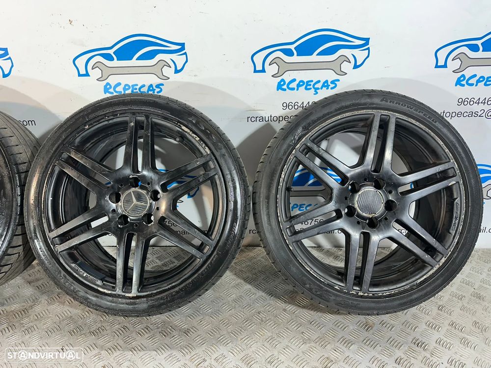 .Conjunto Jantes 18 Originais AMG Mercedes Benz 5x112 8J 8.5J ET45 ET49 A2074011402 A2074011312 - 5