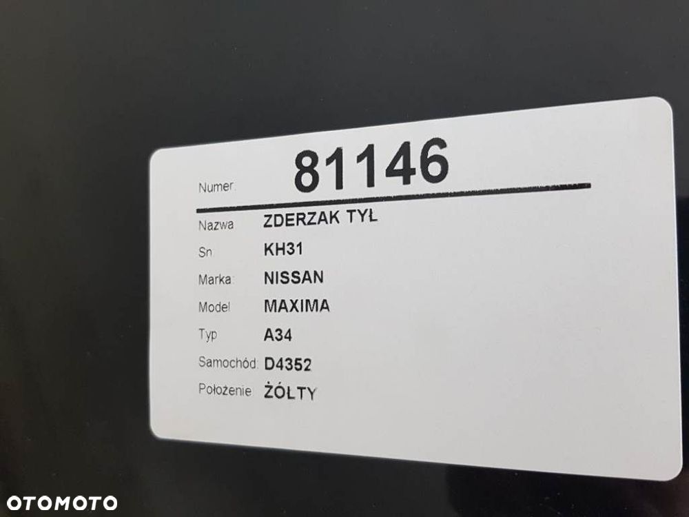 ZDERZAK TYŁ TYLNY NISSAN MAXIMA A34 KH31 - 8