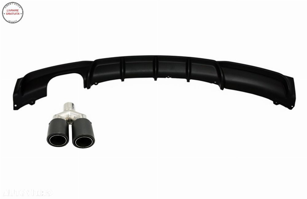 Difuzor Bara cu Toba Ornament Evacuare Fibra Carbon Mat BMW Seria 3 F30 F31 (2011-- livrare gratuita - 1