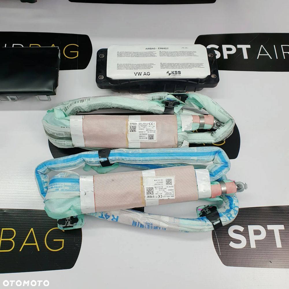 VW GOLF VII 7 DESKA ROZDZIELCZA KONSOLA KOKPIT PULPIT PODUSZKI AIRBAG AIR BAG PASY KIT SET - 8