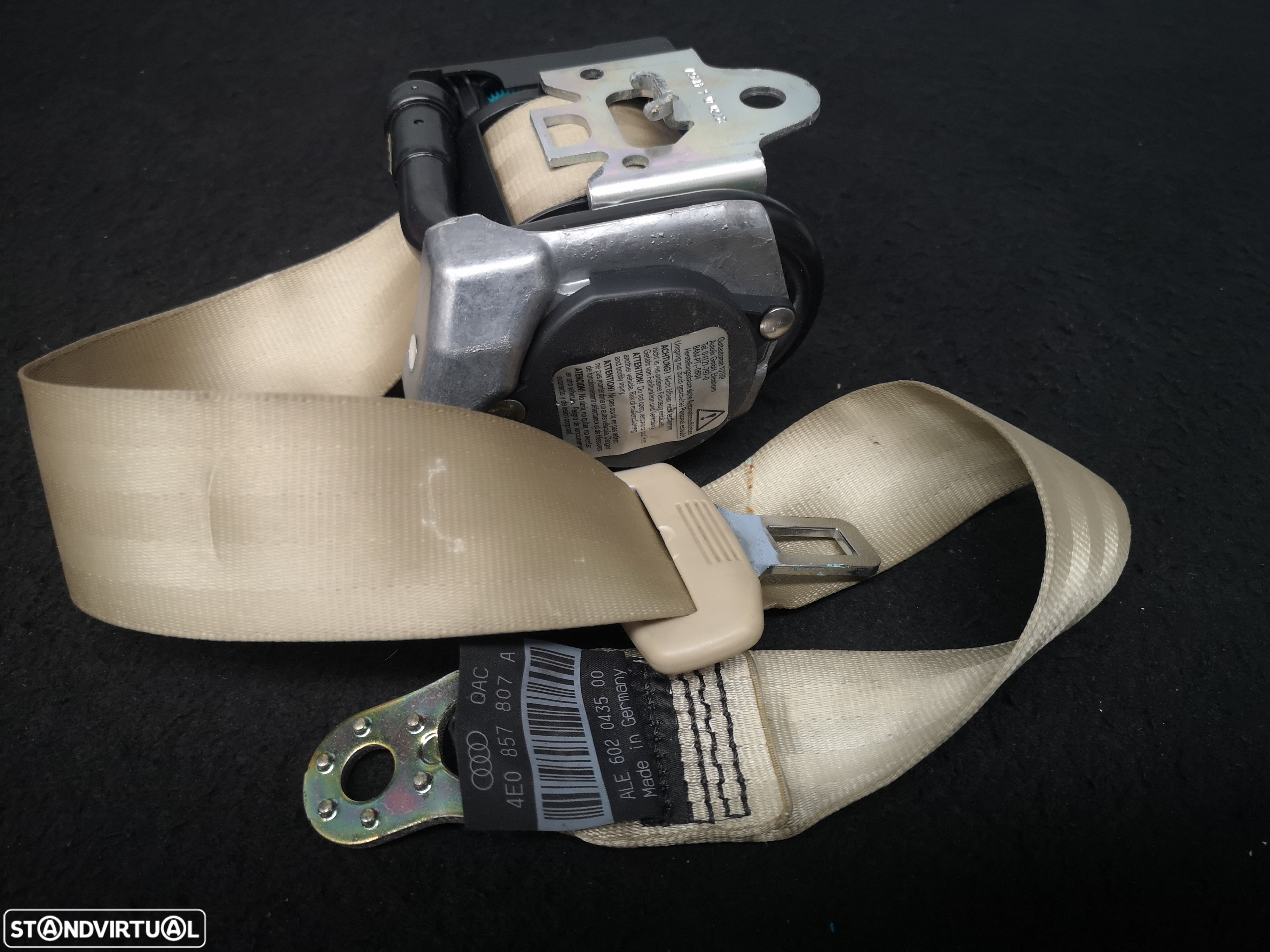 Cinto de Segurança traseira central  Audi A8 d3 4e0 2003-2009 - 2