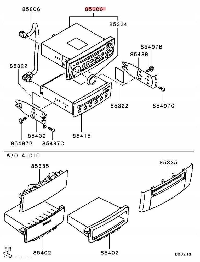 radio cd mitsubishi colt vi lift 8701a239 - 2