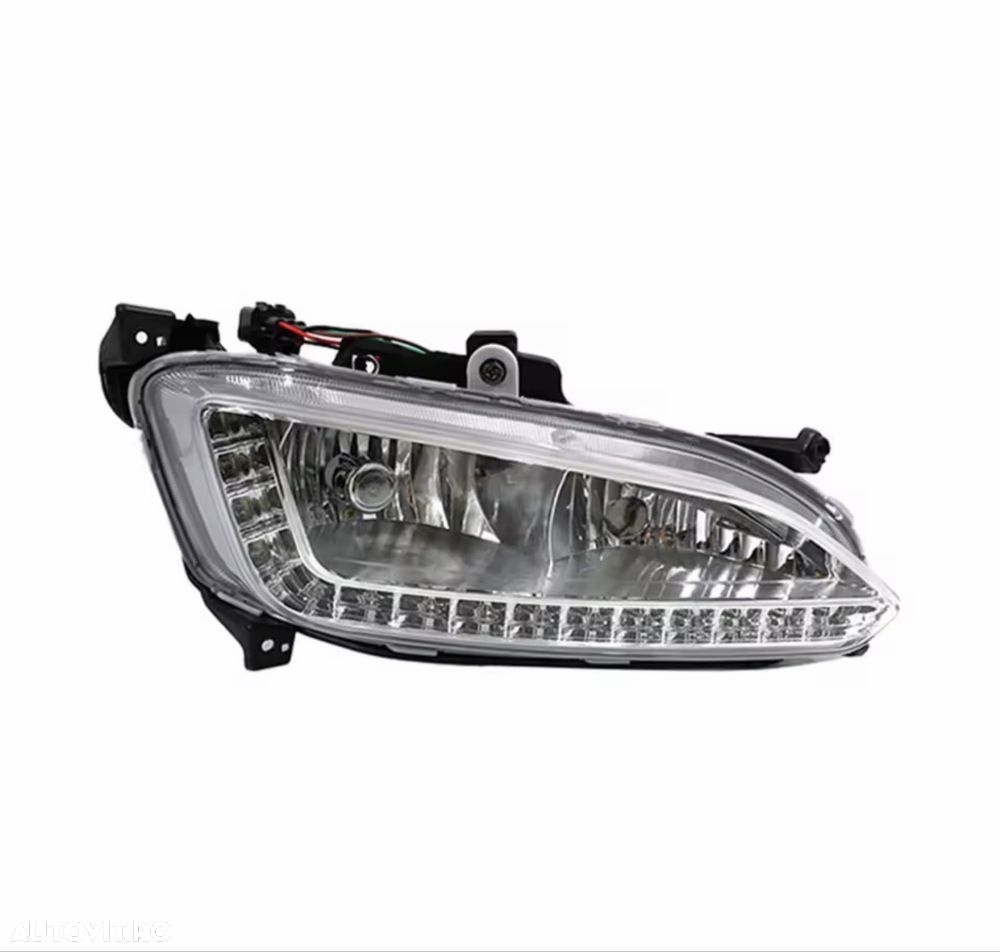 Lampa Lampi Lumina Lumini De Zi Proiector Far Ceata LED DRL Daytime Hyundai Santa Fe 3 2012-2016 - 1