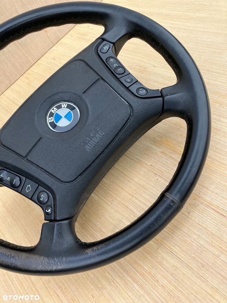 KIEROWNICA BMW E38 E38 PRZED LIFT JEDNONABOJOWA JEDEN NABÓJ AIRBAG PODUSZKA MULTIFUNKCJA SKÓRA RARYTAS - 7