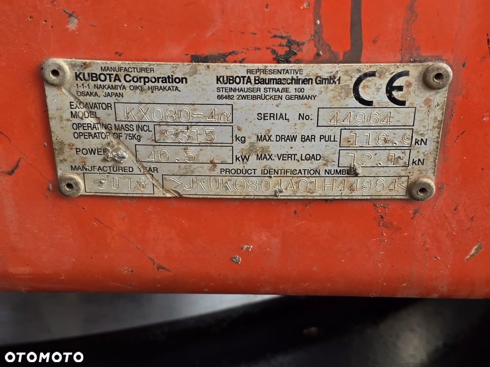 Kubota KX 080-4 - 9