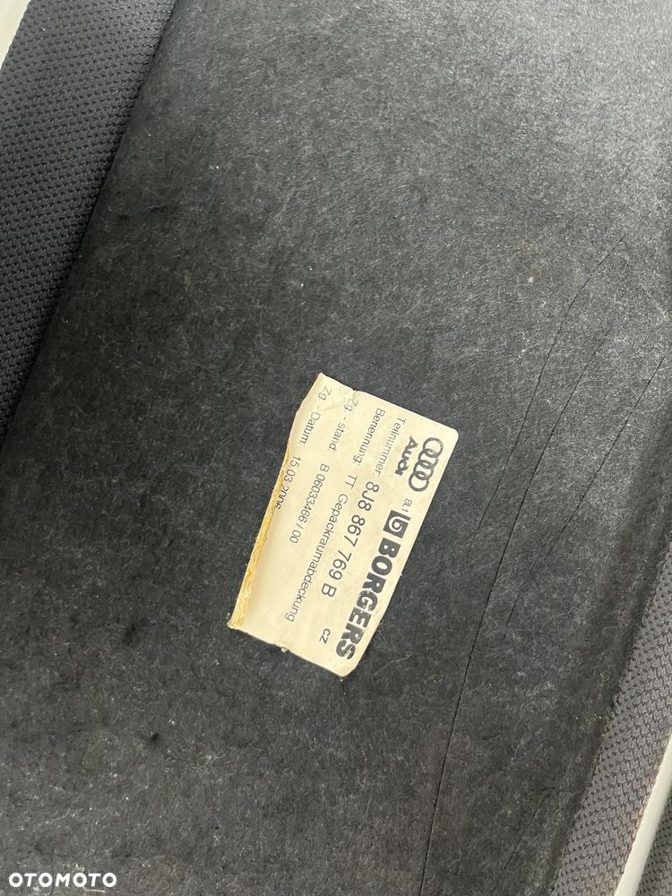 PÓŁKA TYLNA BAGAŻNIKA KOMPLET AUDI TT 8J 8J8867769B - 3