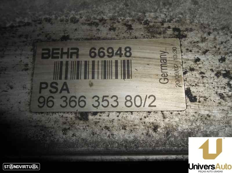 INTERCOOLER PEUGEOT 307 BREAK 2005 -9636635380 - 2