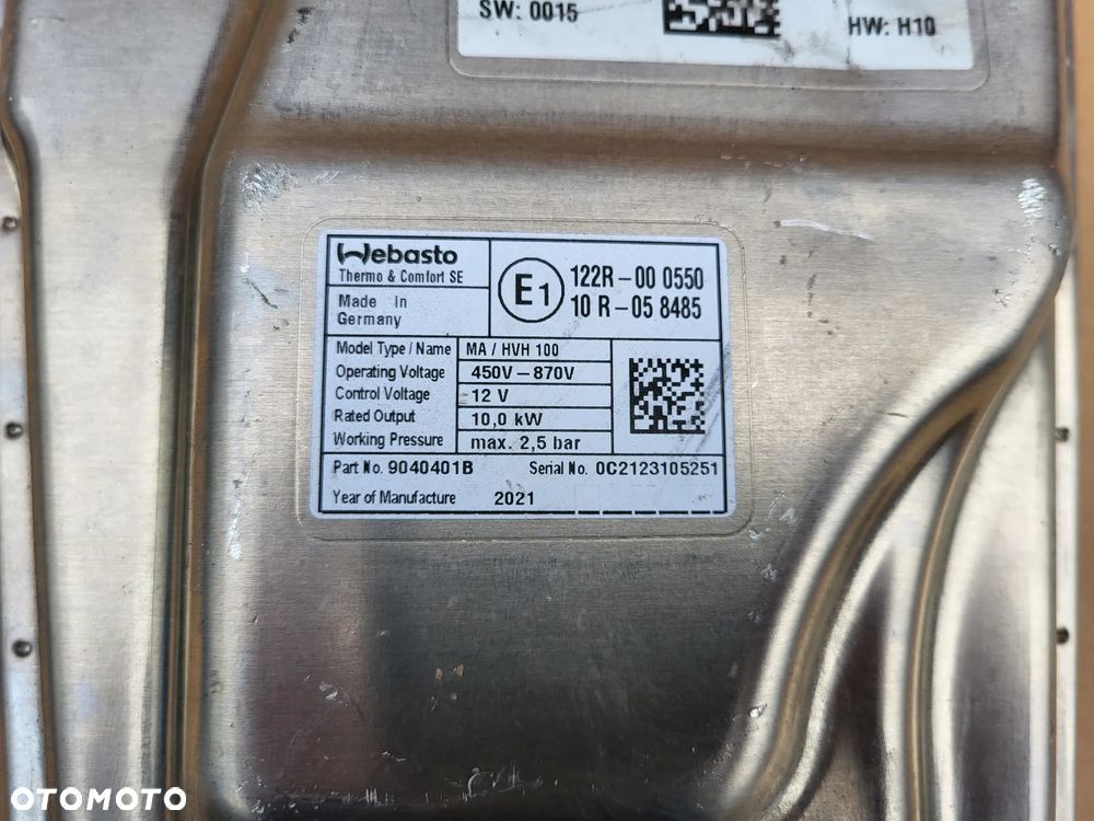 MODUL GRZEWCZY WEBASTO PORSCHE TAYCAN 9J1963507D - 3