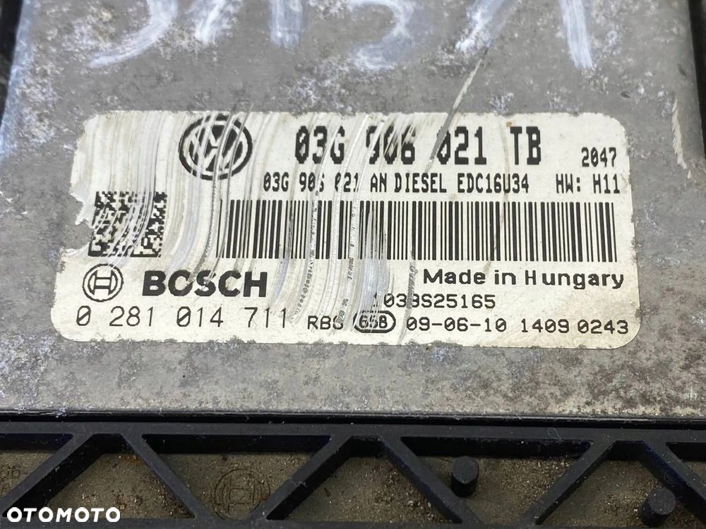 STEROWNIK MODUŁ KOMPUTER SILNIKA SKODA OCTAVIA MK2 03G906021TB - 10