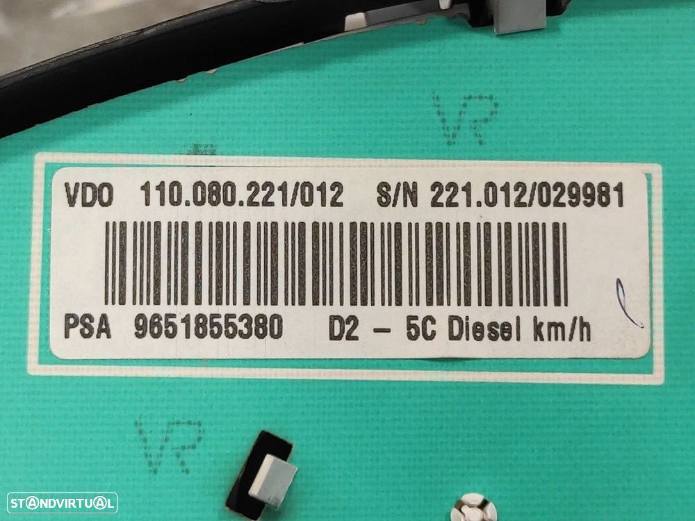 QUADRANTE PEUGEOT 407 2004 -9651855380 - 1