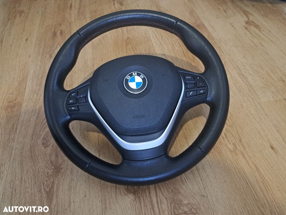 Volan sport piele cusatura rosie comenzi volan cu airbag Original BMW F20 F21 F22 F23 F30 F31 F34 F32 F33 F36 - 1