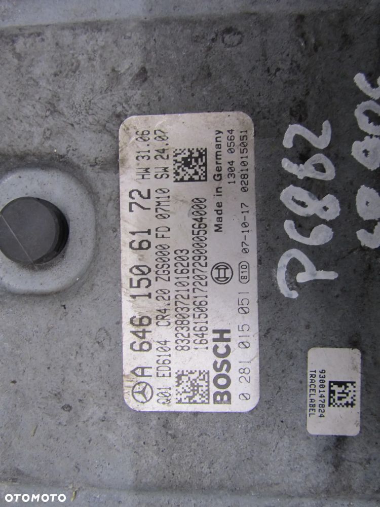 mercedes sprinter 906 2.2 cdi komputer sterownik silnika a6461506172 - 2