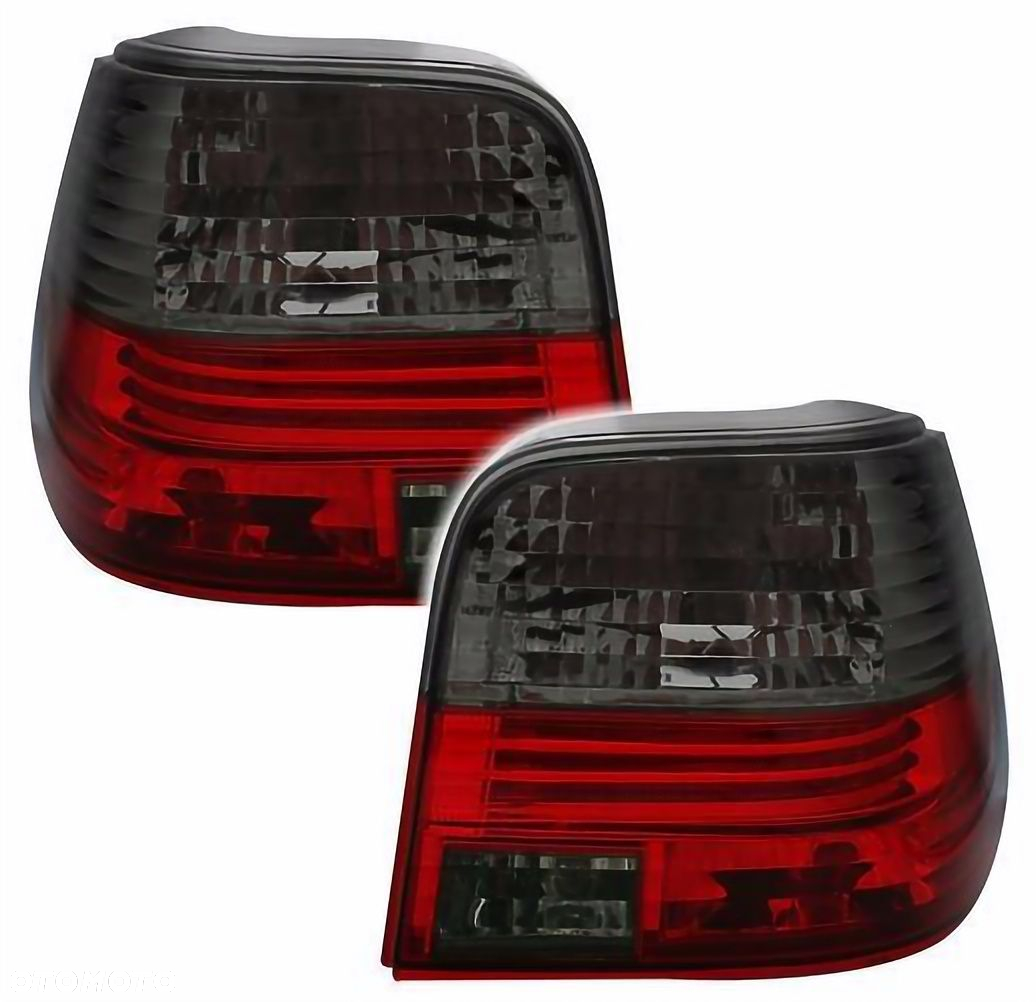 LAMPY TYLNE DO  VW GOLF IV 4 HATCHBACK OD 1997 DO 2003 CLEAR RED SMOKE - 2