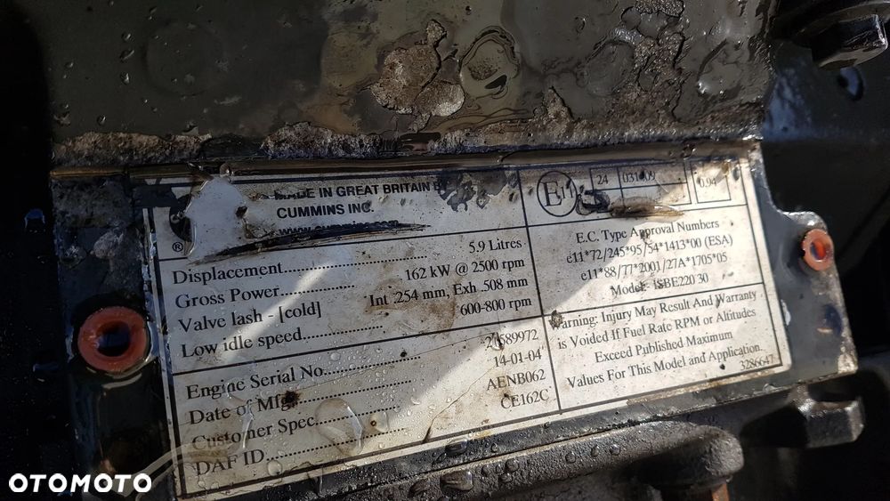 SILNIK KOMPLETNY DAF 45 55 LF 5,9L EURO 3 180 km 220 km - 4
