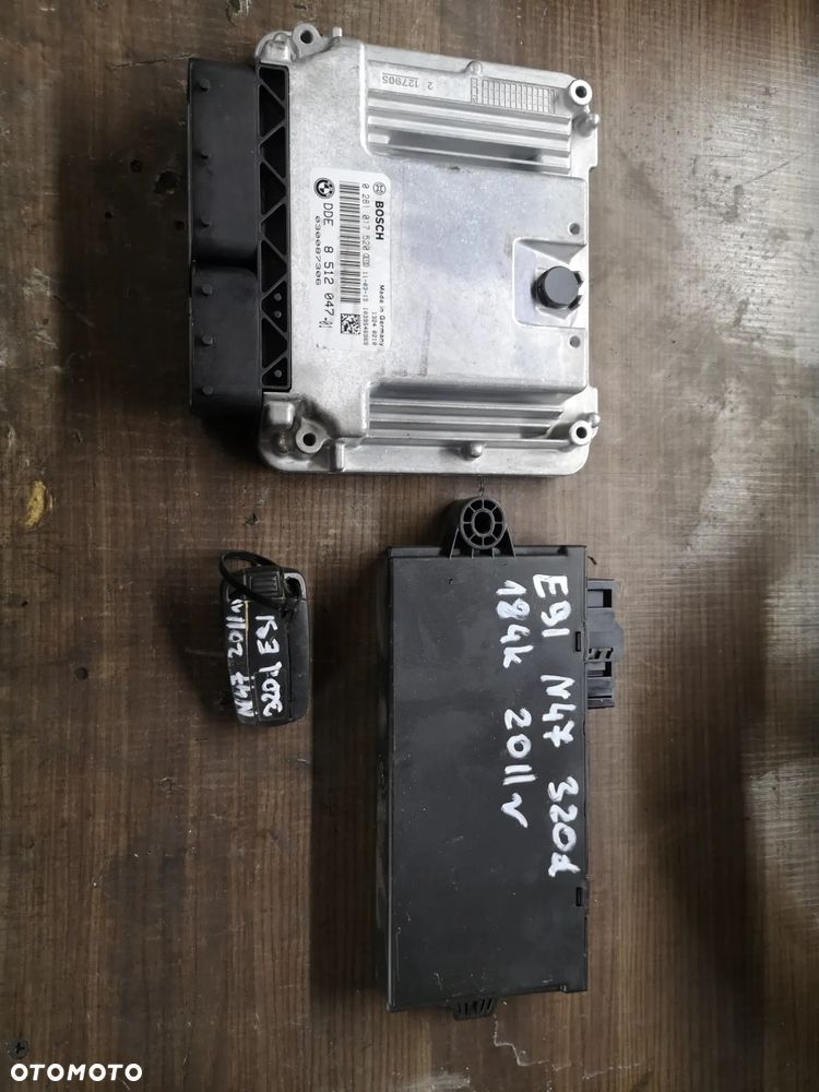 STEROWNIK SILNIKA 8512047 CAS 3 KLUCZYK BMW 320d 2.0d E90 184koni N47D20C - 1